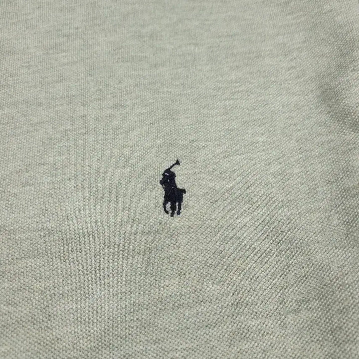 [BUNJANG] Polo Ralph Lauren Doosan 00s Gray Black Pony Half Button Collar PK T-Shirt / 폴로랄프로렌 두산 00s 그레이 블랙포니 하프버튼 카라넥 PK 피케 반팔