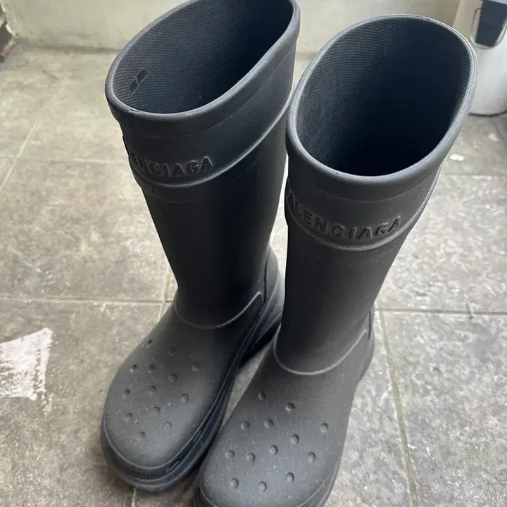 [BUNJANG] Balenciaga Crocs Black Rubber Boots / 발렌시아가 크록스 블랙 러버 장화 부츠