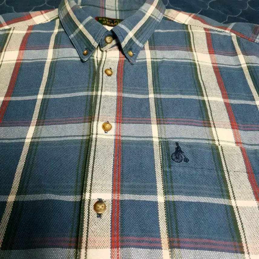 [BUNJANG] Beanpole Jeans 00s Classic Check Button-Down Work Shirt / (빈티지) 빈폴 진스 00s 클래식 체크 버튼다운 워크 셔츠 (105)