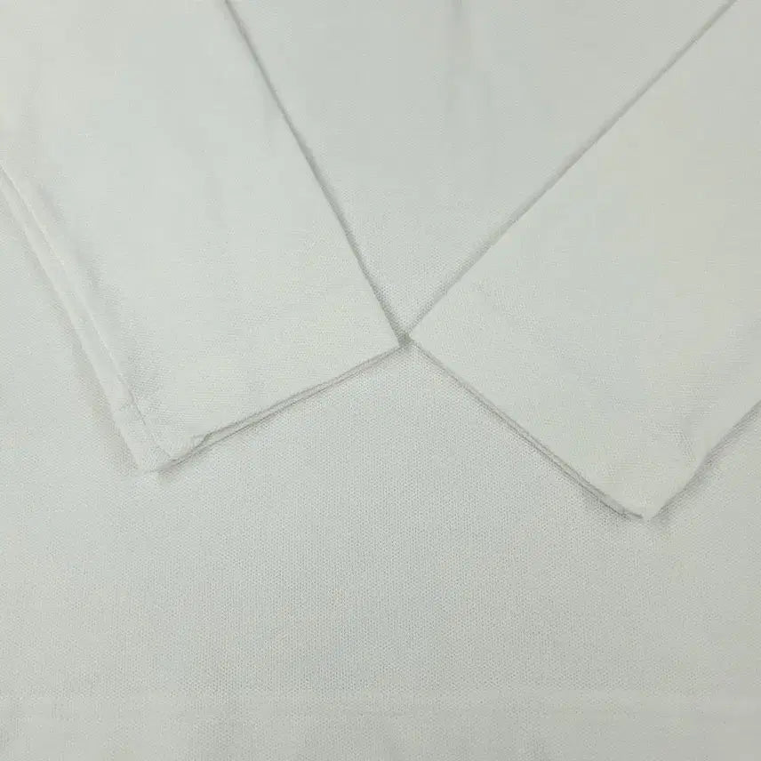 [BUNJANG] Lacoste White Croc Patch Logo Half Button PK Long Sleeve T-Shirt / 라코스테 화이트 크록패치 로고 하프버튼 카라넥 PK 피케 긴팔 티셔츠 롱