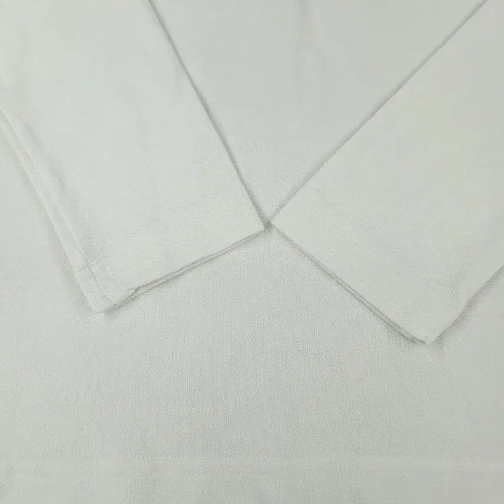 [BUNJANG] Lacoste White Croc Patch Logo Half Button PK Long Sleeve T-Shirt / 라코스테 화이트 크록패치 로고 하프버튼 카라넥 PK 피케 긴팔 티셔츠 롱