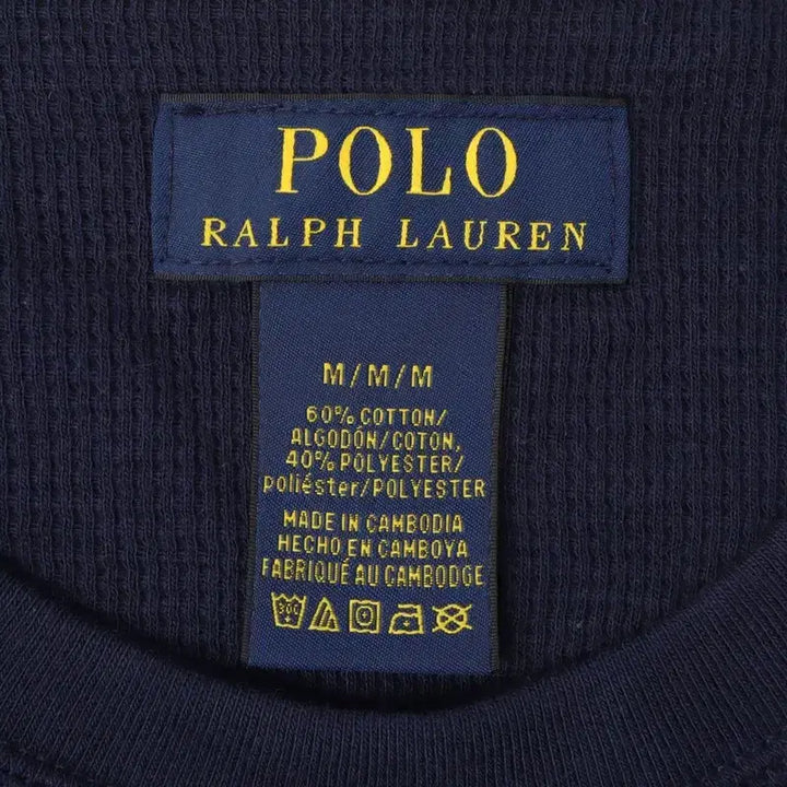 [BUNJANG] Polo Ralph Lauren Navy Waffle Long Sleeve Shirt / 폴로 랄프로렌 네이비 와플 롱슬리브