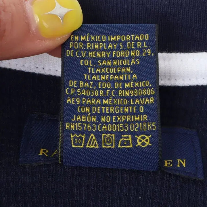 [BUNJANG] Polo Ralph Lauren Navy Waffle Long Sleeve Shirt / 폴로 랄프로렌 네이비 와플 롱슬리브