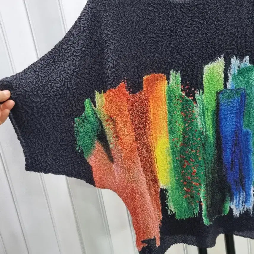 [BUNJANG] Colorful Printed Short-Sleeve T-Shirt / 컬러풀 프린팅 반팔 티셔츠