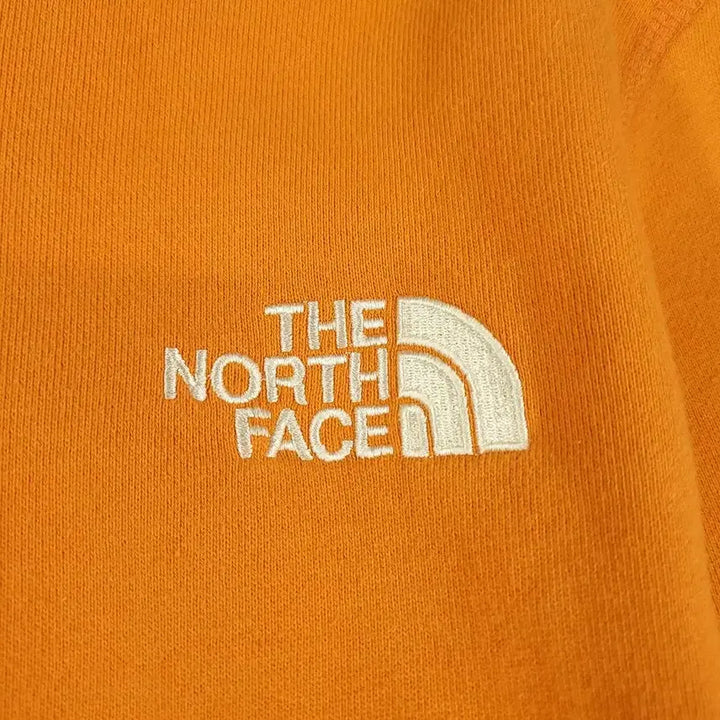 [BUNJANG] The North Face White Label Orange White Logo Hooded Zip-Up Jacket / 노스페이스 화이트라벨 오렌지 화이트 배색 로고 코튼 후드집업 S