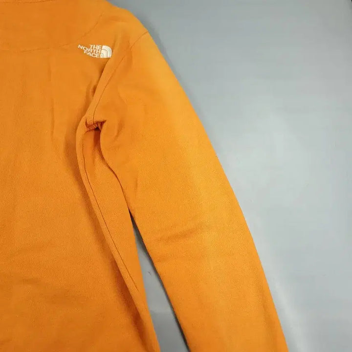 [BUNJANG] The North Face White Label Orange White Logo Hooded Zip-Up Jacket / 노스페이스 화이트라벨 오렌지 화이트 배색 로고 코튼 후드집업 S