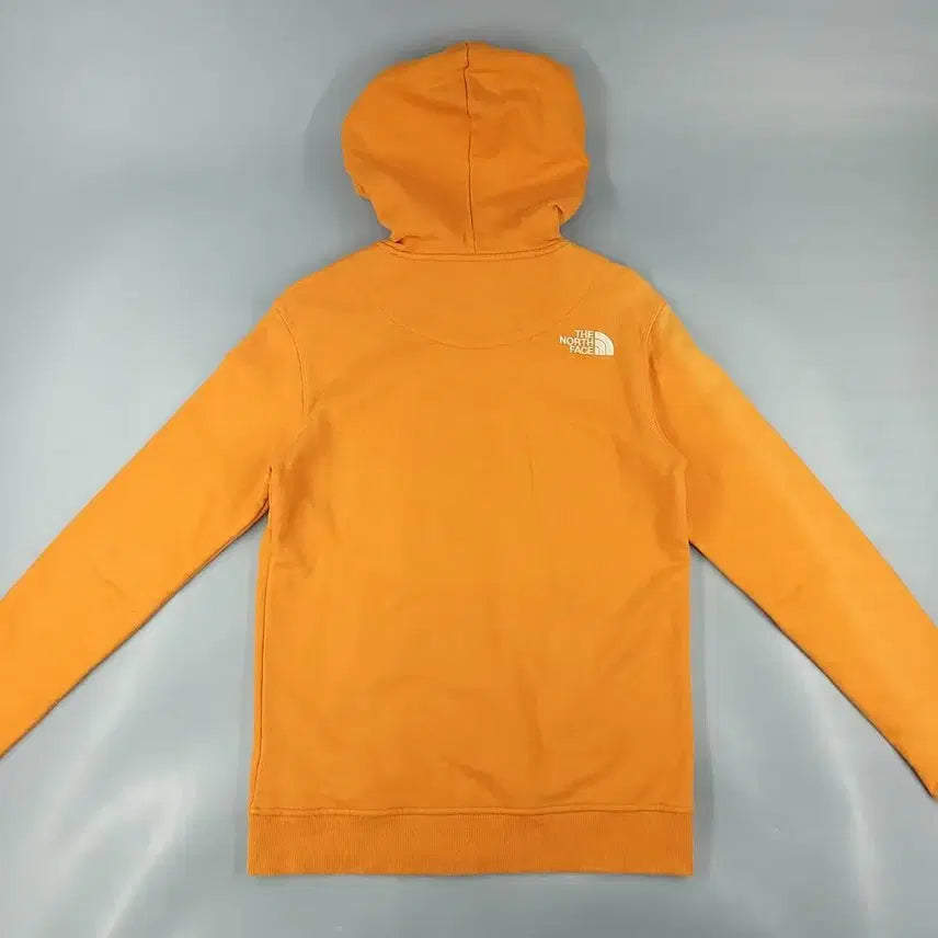 [BUNJANG] The North Face White Label Orange White Logo Hooded Zip-Up Jacket / 노스페이스 화이트라벨 오렌지 화이트 배색 로고 코튼 후드집업 S