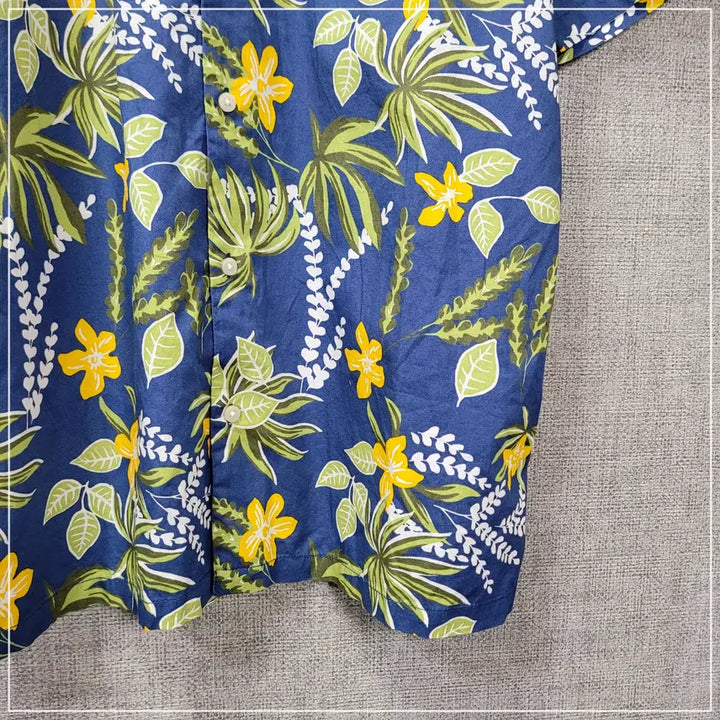 [BUNJANG] Vans Blue Floral Short Sleeve Shirt (Men&