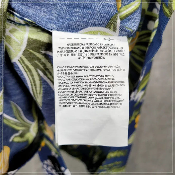 [BUNJANG] Vans Blue Floral Short Sleeve Shirt (Men&