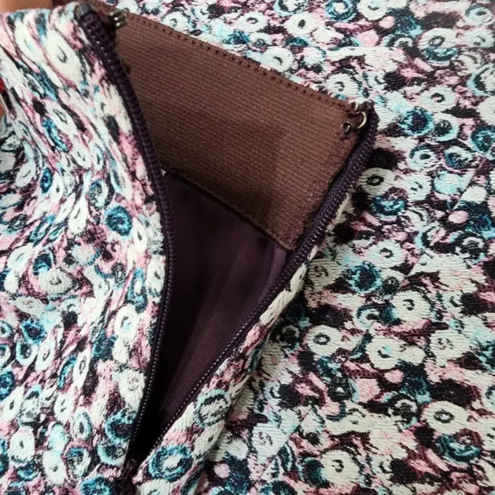 [BUNJANG] Mine Floral A-Line Long Skirt / 마인 플라워 A라인 롱 스커트