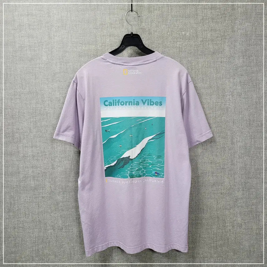 [BUNJANG] National Geographic Back Print Short Sleeve T-shirt / 1221. 내셔널지오그래픽 백프린팅 반팔 남성100