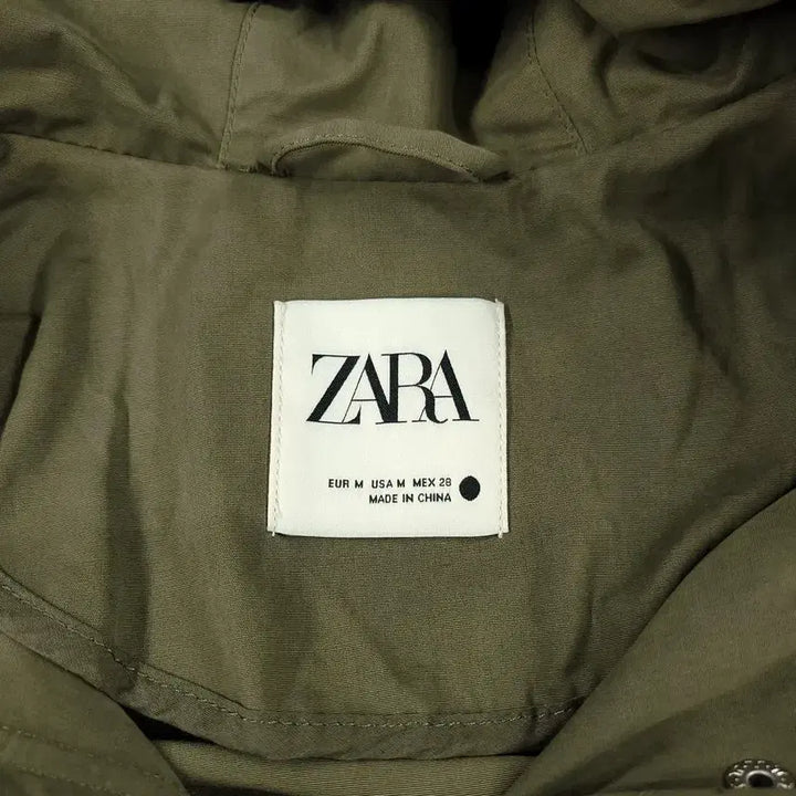 [BUNJANG] ZARA Khaki Hidden Zipper Raglan Sleeve Cotton Blend M65 Short Crop Jacket / ZARA 자라 카키 히든지퍼 가오리핏 레글런 코튼블렌드 M65 숏 크롭