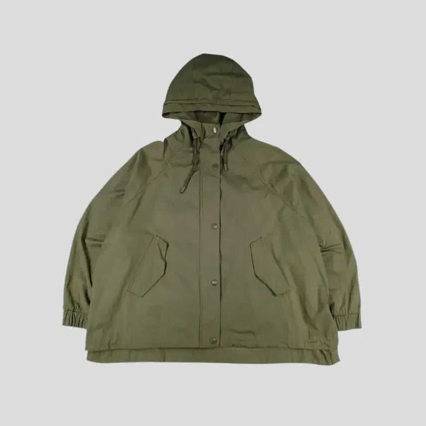[BUNJANG] ZARA Khaki Hidden Zipper Raglan Sleeve Cotton Blend M65 Short Crop Jacket / ZARA 자라 카키 히든지퍼 가오리핏 레글런 코튼블렌드 M65 숏 크롭