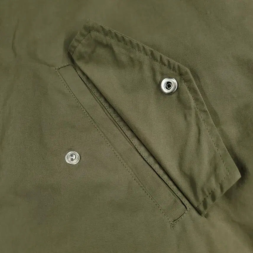 [BUNJANG] ZARA Khaki Hidden Zipper Raglan Sleeve Cotton Blend M65 Short Crop Jacket / ZARA 자라 카키 히든지퍼 가오리핏 레글런 코튼블렌드 M65 숏 크롭