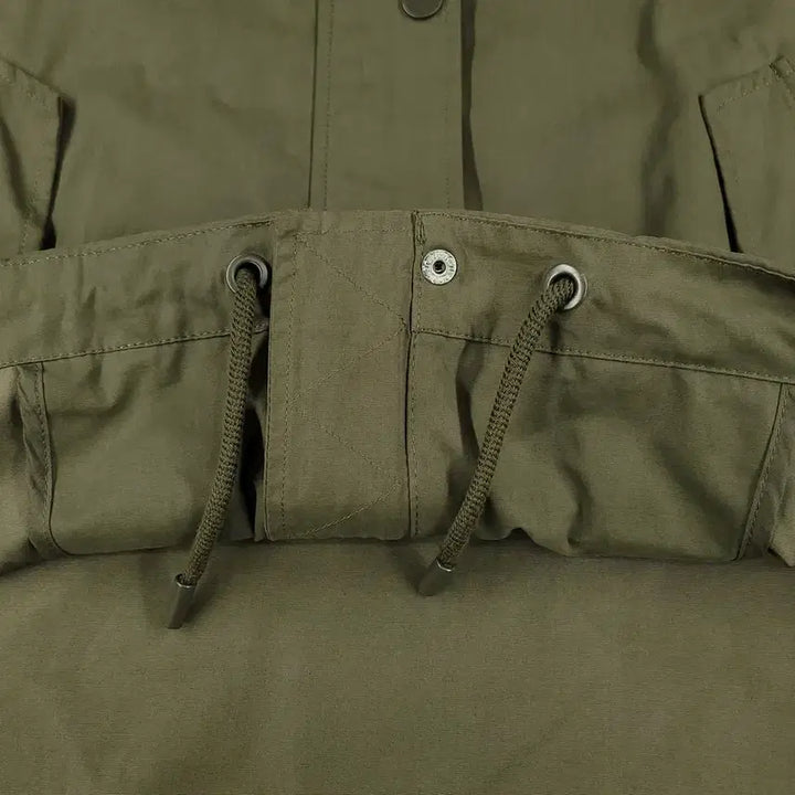 [BUNJANG] ZARA Khaki Hidden Zipper Raglan Sleeve Cotton Blend M65 Short Crop Jacket / ZARA 자라 카키 히든지퍼 가오리핏 레글런 코튼블렌드 M65 숏 크롭