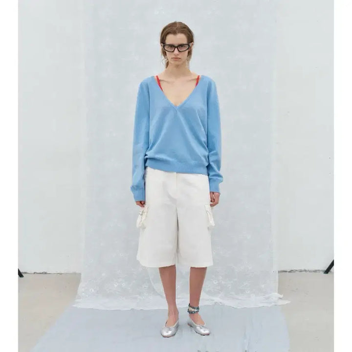 [BUNJANG] Poeto Serena Deep V-Neck Knit / 포에토 딥 브이넥 니트 serena deep v neck knit