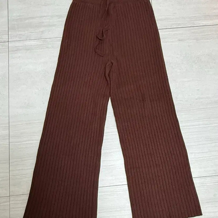 [BUNJANG] Knit Wide Pants Bundle Set / 니트 와이드 팬츠 2장 베이지/브라운 2장 일괄판매