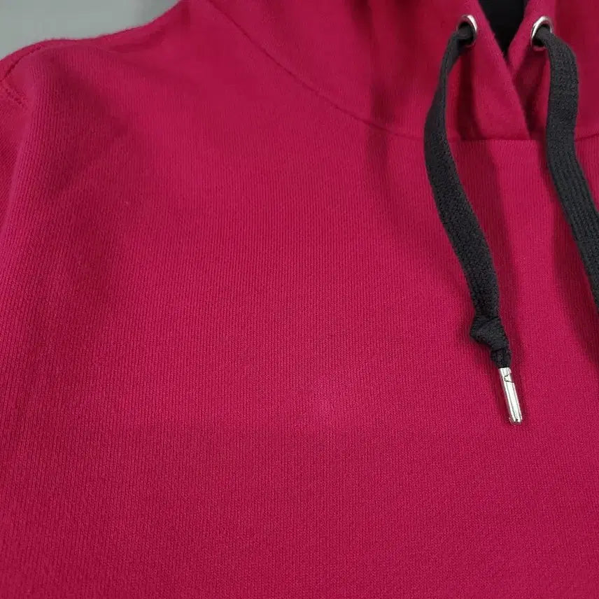 [BUNJANG] Nike Pink Black Swoosh Logo Cotton Sweat Hoodie WOM / 나이키 핫핑크 블랙 스우시 로고 캥거루포켓 코튼 스웻 후드 티셔츠 WOM