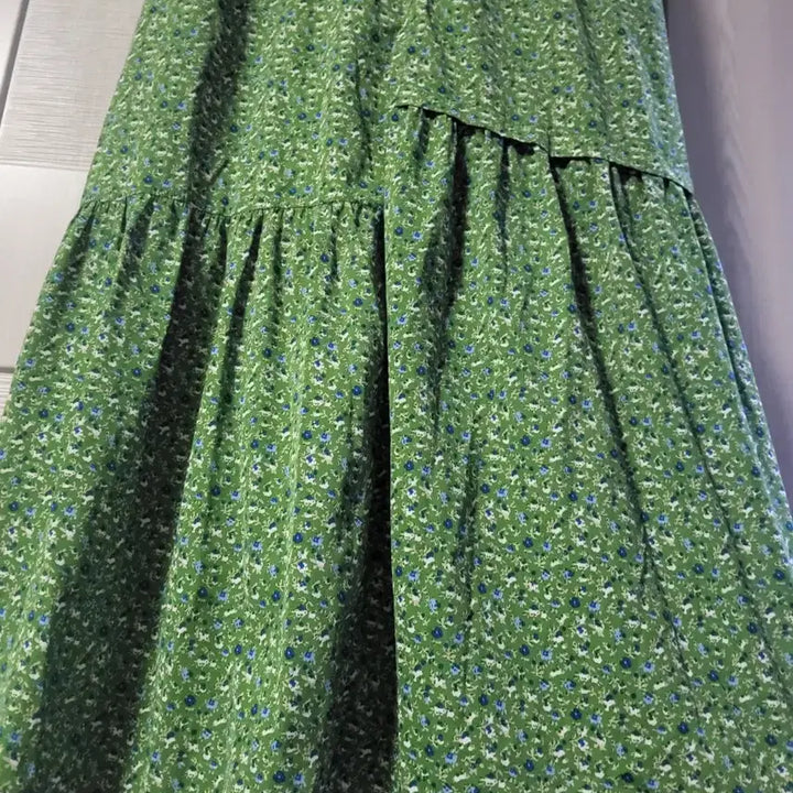 [BUNJANG] Soup Green Floral Long Dress / soup 그린 플라워 패턴 롱 원피스