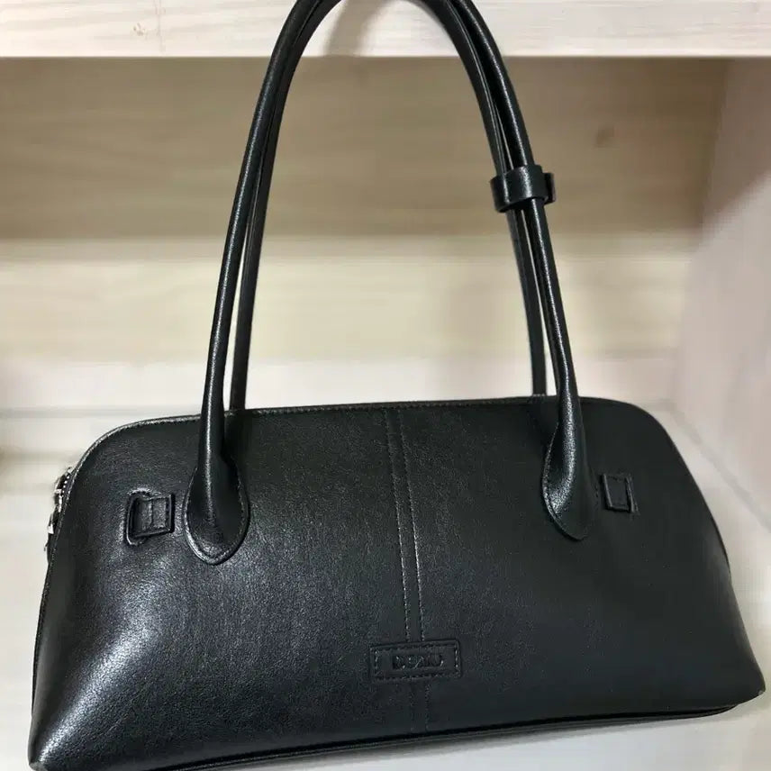 [BUNJANG] Denu Black Leather Shoulder Bag / 데누 가방 블랙 레더 백 숄더백