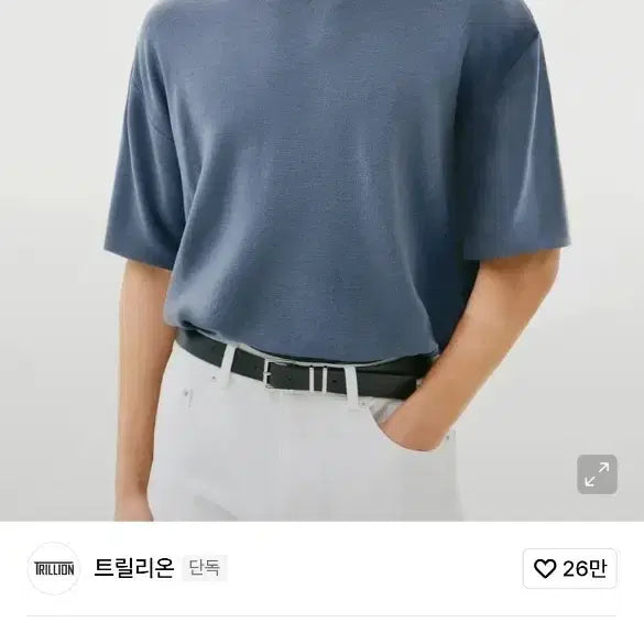[BUNJANG] Trillion Half Sleeve Knit T-Shirt / 트릴리온 반팔 하프 니트 팝니다