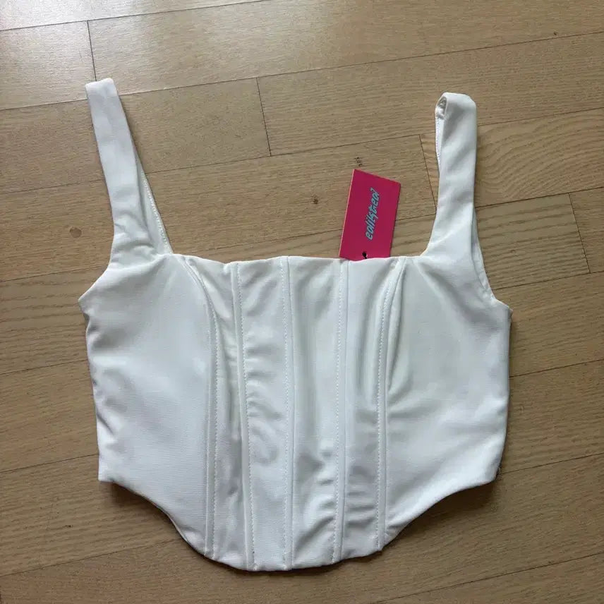 [BUNJANG] Edited White Bandage Top New / 에디티드 화이트 밴디지 탑 새상품