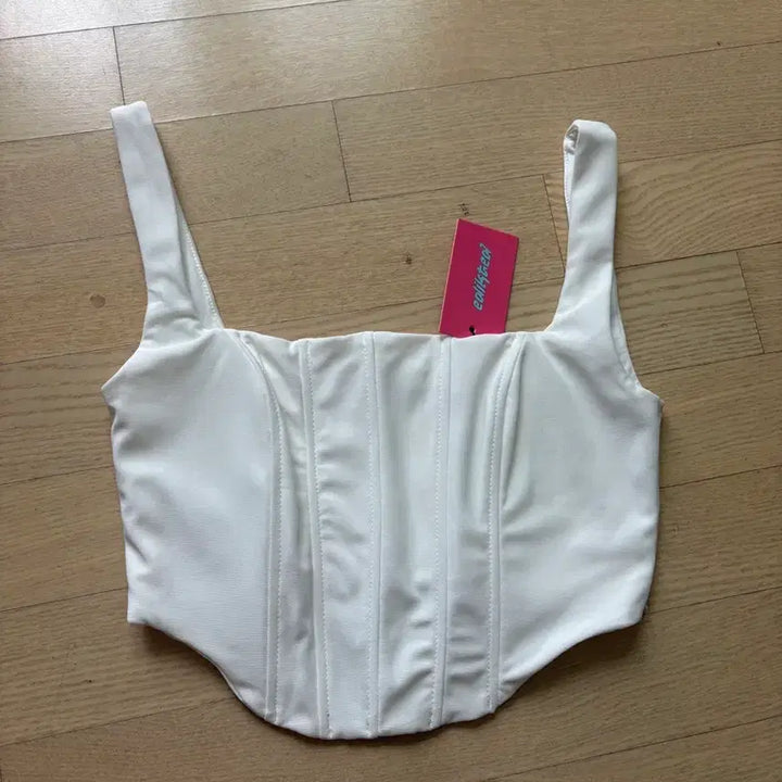 [BUNJANG] Edited White Bandage Top New / 에디티드 화이트 밴디지 탑 새상품