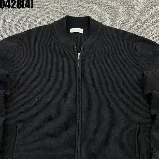 [BUNJANG] LOGAN Black Knit Zip-Up Cardigan M / LOGAN 블랙 니트 집업 가디건 M 0428(4)