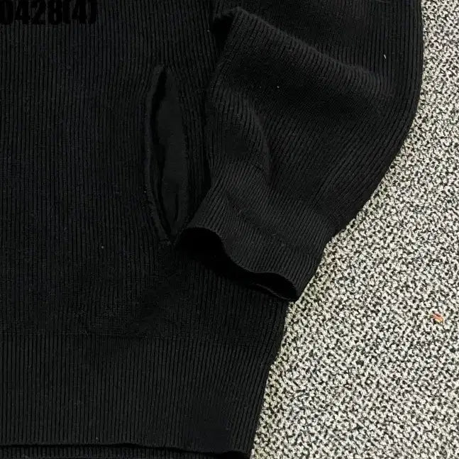 [BUNJANG] LOGAN Black Knit Zip-Up Cardigan M / LOGAN 블랙 니트 집업 가디건 M 0428(4)