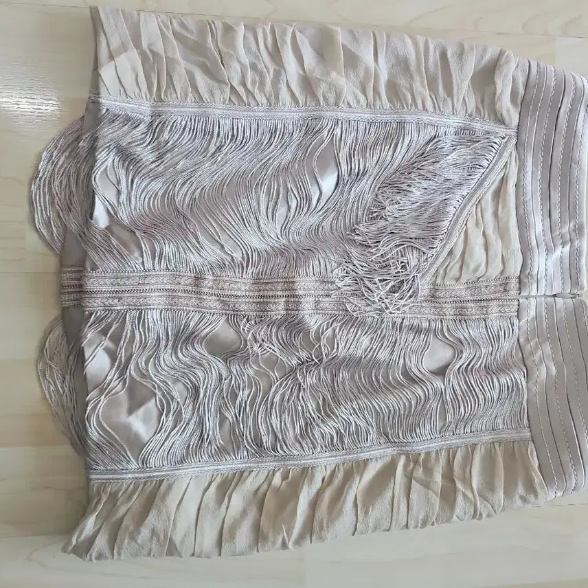 [BUNJANG] Misha Beige Frill Mini Skirt / 미샤 베이지 프릴 미니스커트