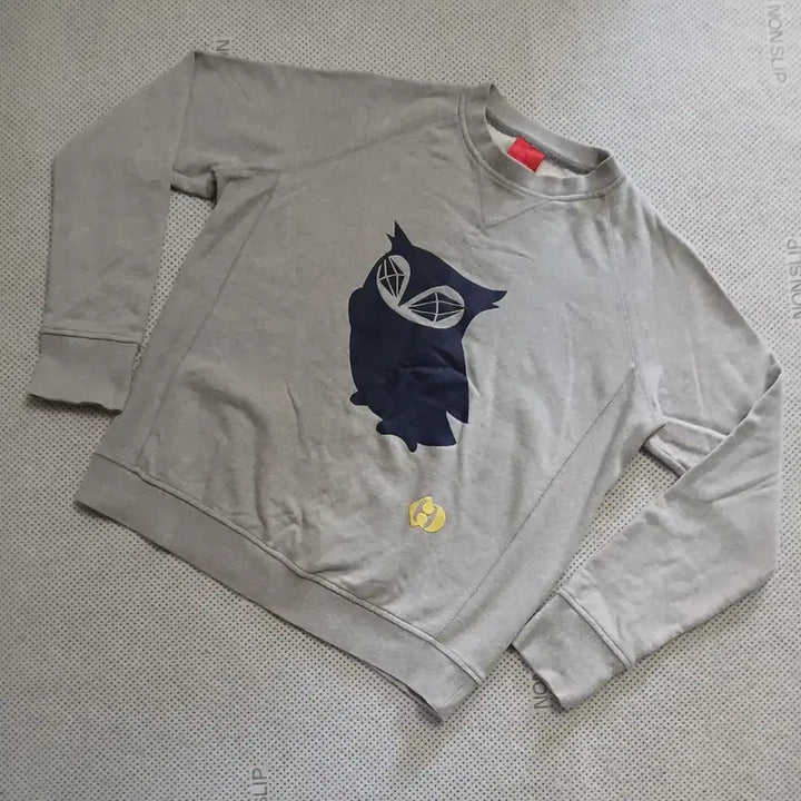 [BUNJANG] Lucky Chouette Sweatshirt T-shirt Grey / 럭키슈에뜨 맨투맨 티셔츠 회색