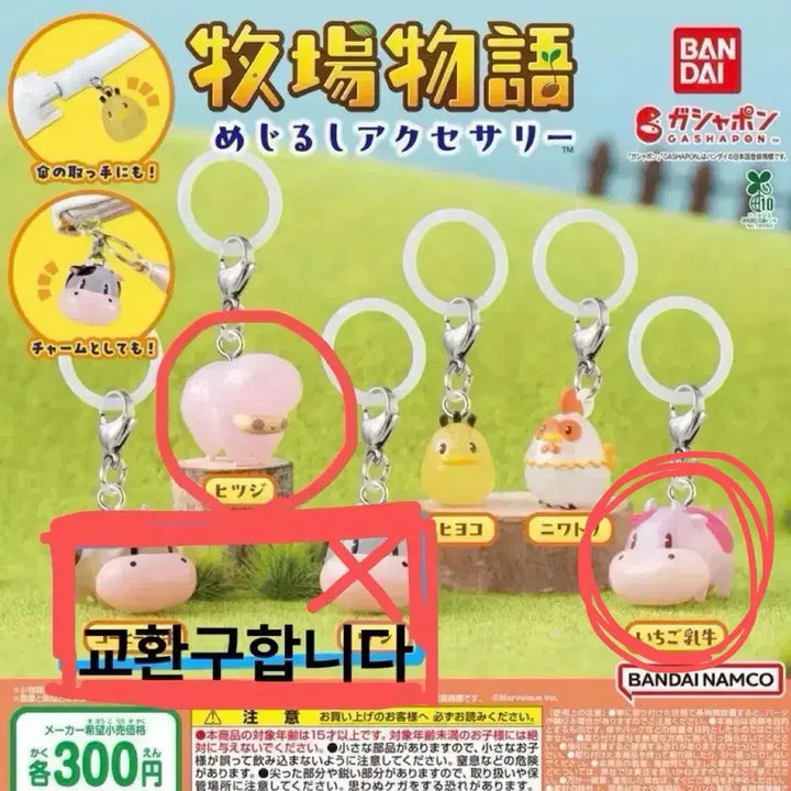[BUNJANG] Sheep Ranch Story Megirushi Charm Gacha Set / 양 목장 이야기 메지루시 키링 가챠
