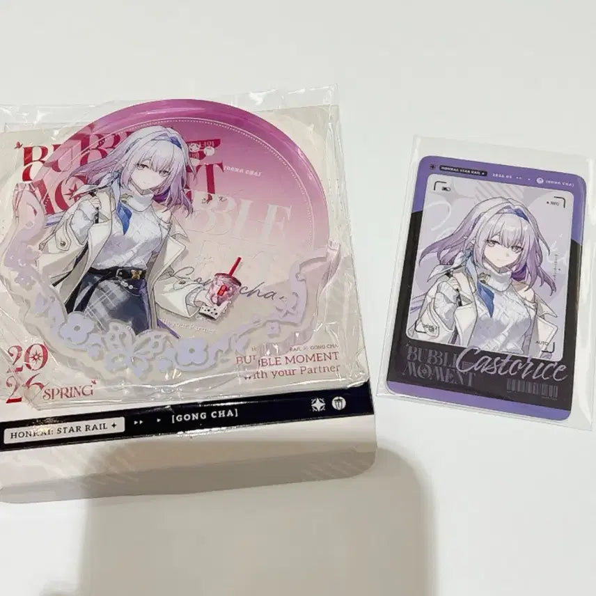 [SOLD OUT] 붕괴 스타레일 공차 콜라보 카스토리스 코스터+LD포카 세트