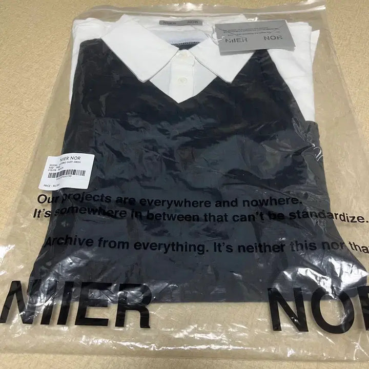 [BUNJANG] Near &amp; Dear Layered Shirt Dress Black / (택포) 니어노어 레이어드 셔츠 드레스 블랙