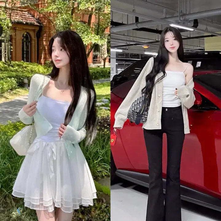 [BUNJANG] Mayyun Functional Volume Sleeveless Top (White, Black) / 메이윤 기능성 볼륨 나시탑 화이트, 블랙