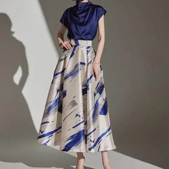 [BUNJANG] Dint Silk Satin Mikado Long Skirt / DINT 딘트 실크 새틴 원단 미카도 스커트