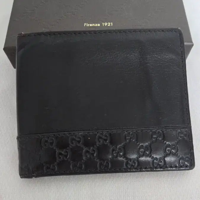 [BUNJANG] Gucci GG Logo Dark Brown Bifold Wallet / 구찌 GG 로고 다크 브라운 반지갑
