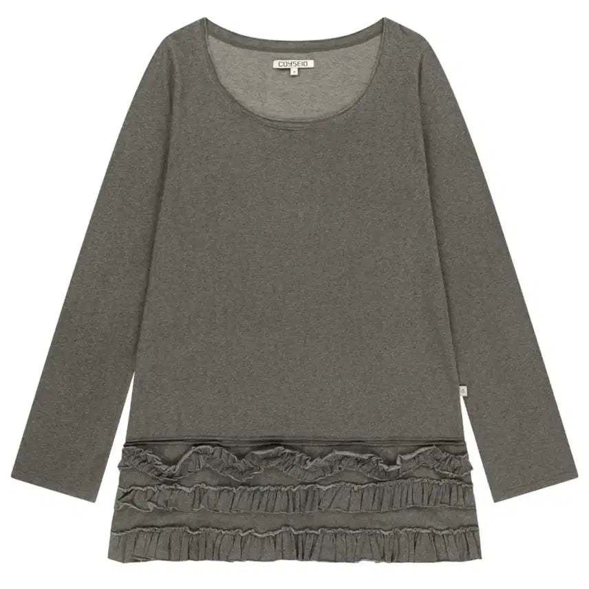 [BUNJANG] KOSEIO MULTIPLE FRILL DRESS BROWN / 코이세이오 BOTTOM MULTIPLE FRILL DRESS BROWN