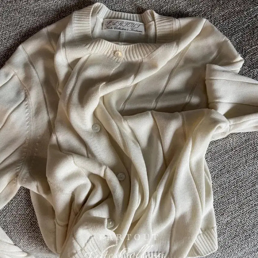 [BUNJANG] Partout Colin Silk Cardigan Ivory / 파크투 Partout 콜린 실크 가디건 아이보리