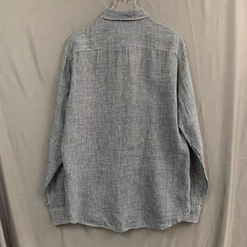 [BUNJANG] Lacoste Slim Fit Linen Check Shirt / L 라코스테 슬림핏 린넨 체크 셔츠 남방