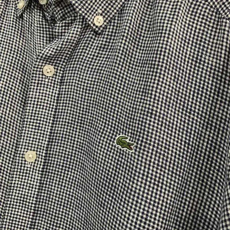 [BUNJANG] Lacoste Slim Fit Linen Check Shirt / L 라코스테 슬림핏 린넨 체크 셔츠 남방