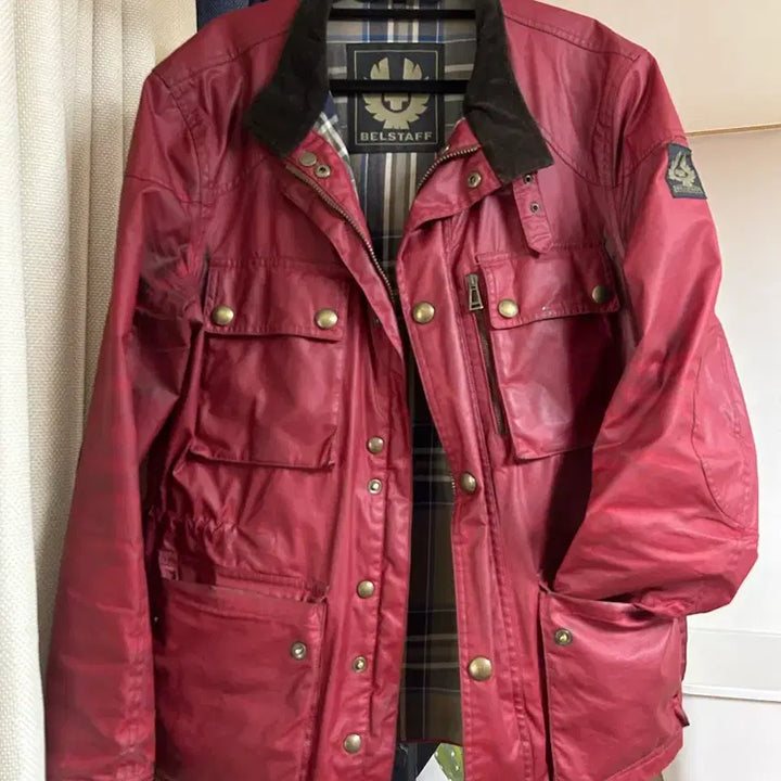 [BUNJANG] Belstaff Red Waxed Vintage Rider Jacket / 벨스타프 레드 왁스 빈티지 라이더 자켓