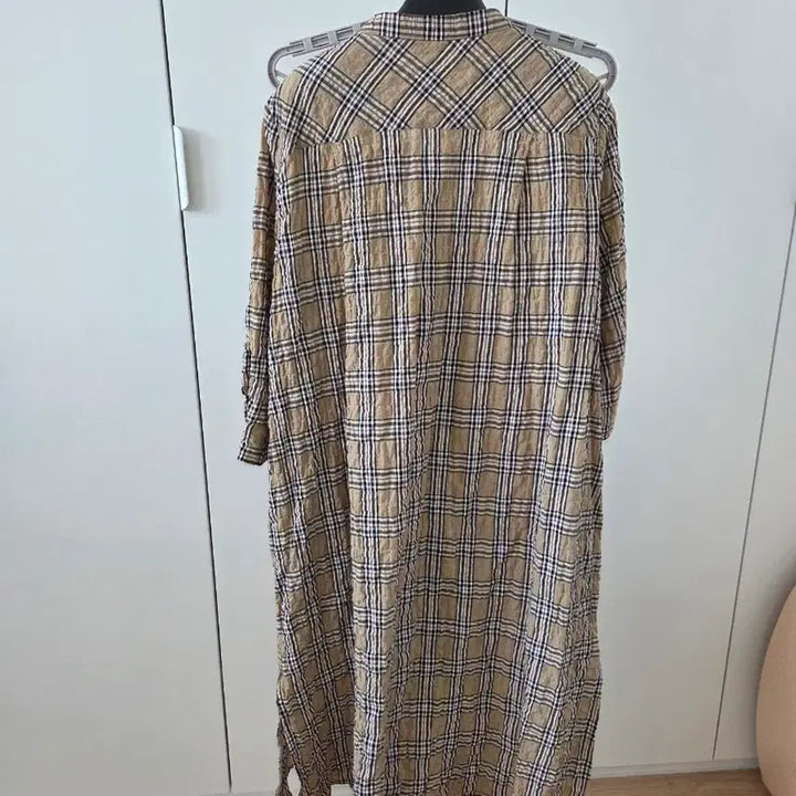 [BUNJANG] Esae Check Pattern Long Shirt Dress / 이새 셔츠