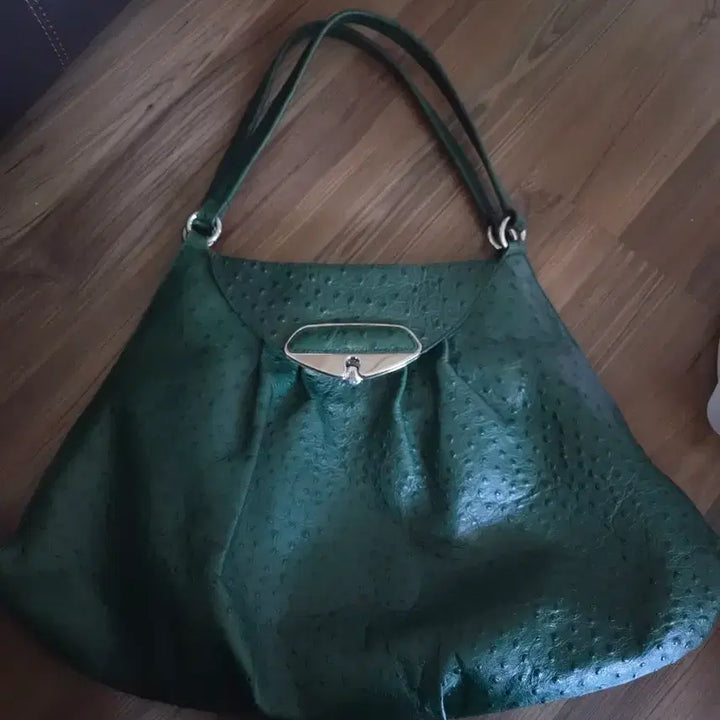 [BUNJANG] FURLA Ostrich Leather Shoulder Bag / 훌라 오스트리치 가죽 숄더백