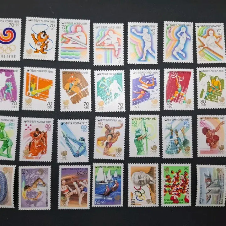 [BUNJANG] 1988 Seoul Olympics Commemorative Stamp Set (32 Types) / 1988 서울 올림픽 기념 우표 모음 32종