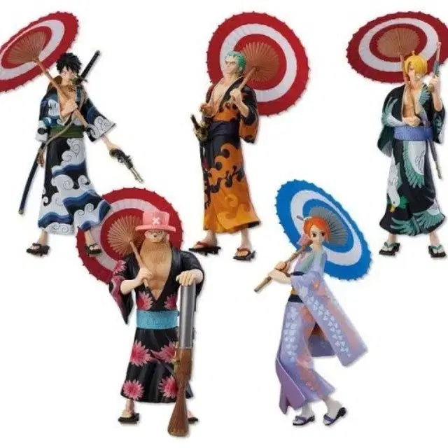[BUNJANG] Bandai One Piece Styling Kimono Set (5 Figures) / 반다이 초원피스 스타일링 기모노 5종세트