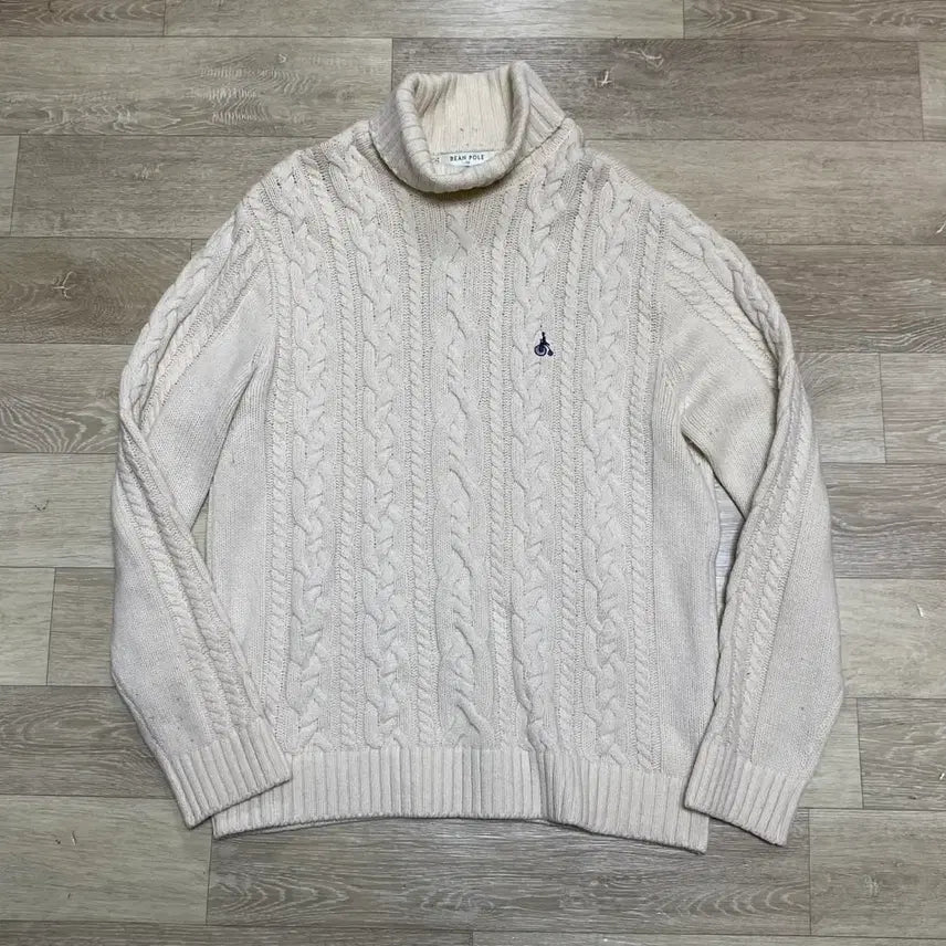 [BUNJANG] Beanpole Cable Knit Turtleneck Sweater / 빈폴 꽈배기 터틀넥 목폴라 니트 교신