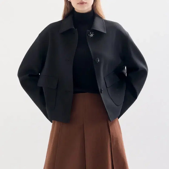 [BUNJANG] LANVIN COLLECTION Black Flower Button Jacket / 새상품)한섬 랑방 LANVIN COLLECTION  블랙 플라워 버튼 포