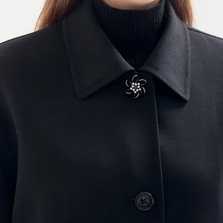 [BUNJANG] LANVIN COLLECTION Black Flower Button Jacket / 새상품)한섬 랑방 LANVIN COLLECTION  블랙 플라워 버튼 포