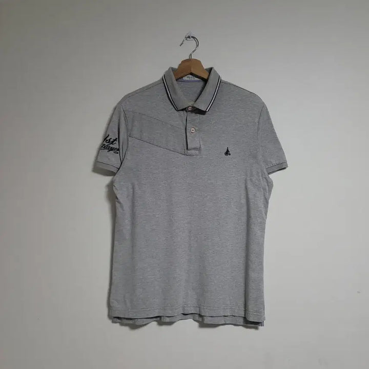 [BUNJANG] Beanpole Grey Slim Fit Short Sleeve Polo T-Shirt / (105) BEANPOLE 빈폴 그레이 반팔 카라 폴로 티셔츠 슬림핏